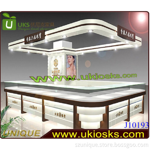 Charming Free Designed Jewelry Kiosk Customized Jewelry Shop Design Wooden Luxury Jewelry Kiosk